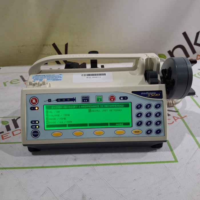 Smiths Medical Medfusion 3500 Version 6 Syringe Infusion Pump