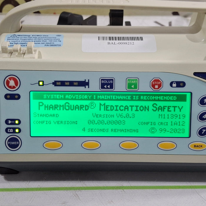 Smiths Medical Medfusion 3500 Version 6 Syringe Infusion Pump