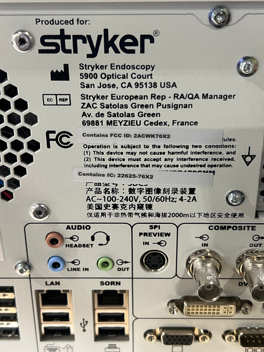 Stryker SDC3 240 060 100 Image Management System