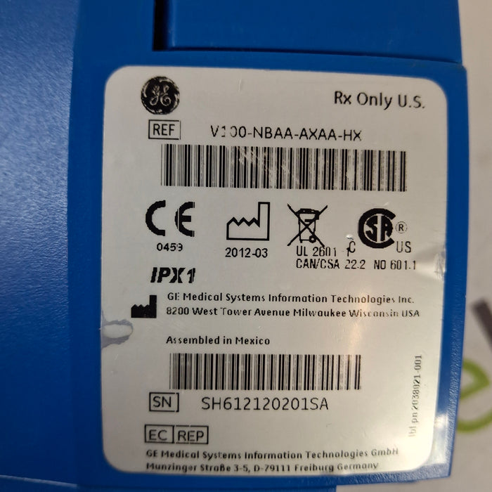 GE Healthcare Dinamap V100 - NIBP, SpO2, Temp Vital Signs Monitor
