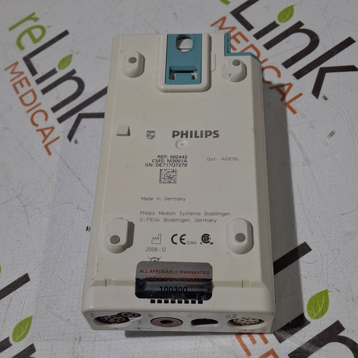Philips M3001A-A01C06 Fast SpO2, NIBP, ECG, Temp, IBP MMS Module