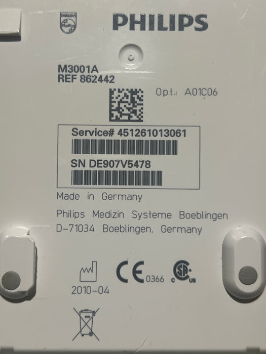 Philips M3001A-A01C06 Fast SpO2, NIBP, ECG, Temp, IBP MMS Module