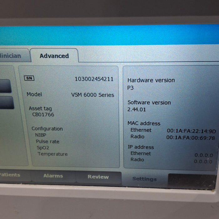Welch Allyn Connex 6500 65NTXX - Nellcor SpO2, SureTemp Vital Signs Monitor