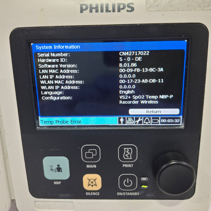 Philips SureSigns VS2+ Vital Signs Monitor