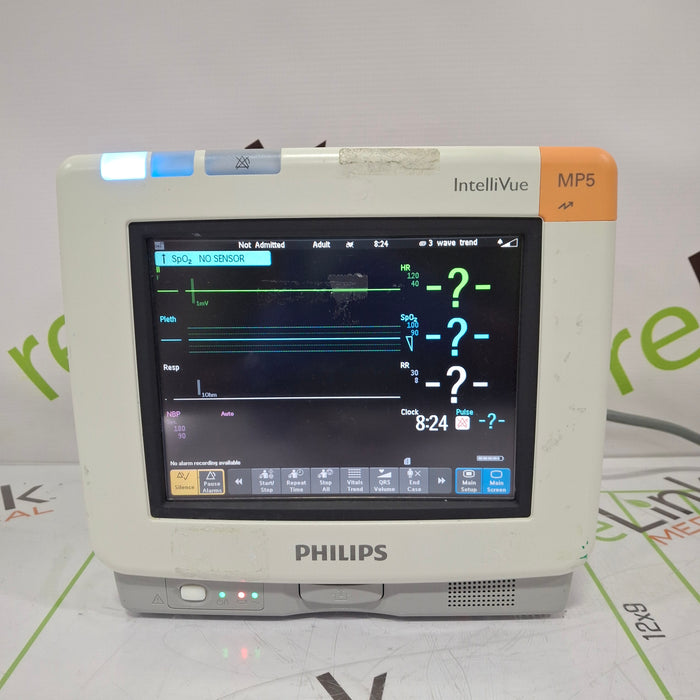 Philips Intellivue MP5 - ECG, Fast SpO2, NIBP Patient Monitor