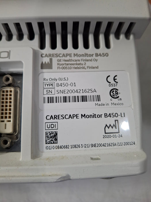 GE Healthcare Carescape B450 Critical Care Patient Monitor