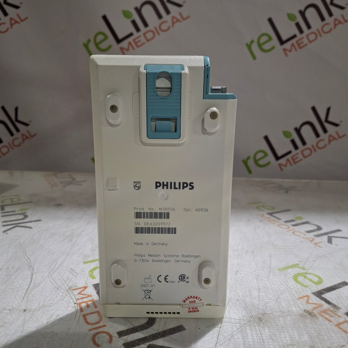Philips M3001A-A01C06 Fast SpO2, NIBP, ECG, Temp, IBP MMS Module