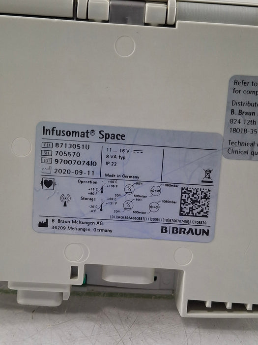 B. Braun Infusomat Space w/AC Adapter Infusion Pump