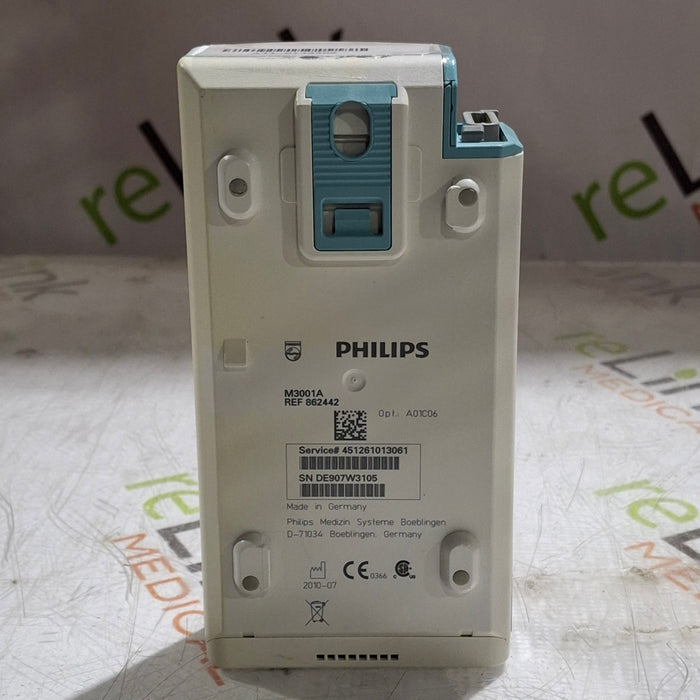 Philips M3001A-A01C06 Fast SpO2, NIBP, ECG, Temp, IBP MMS Module