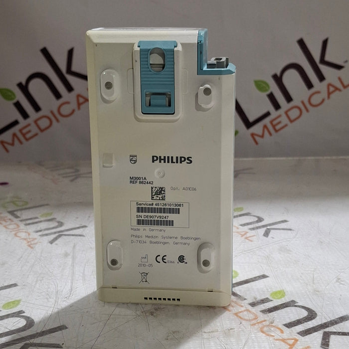 Philips M3001A-A01C06 Fast SpO2, NIBP, ECG, Temp, IBP MMS Module