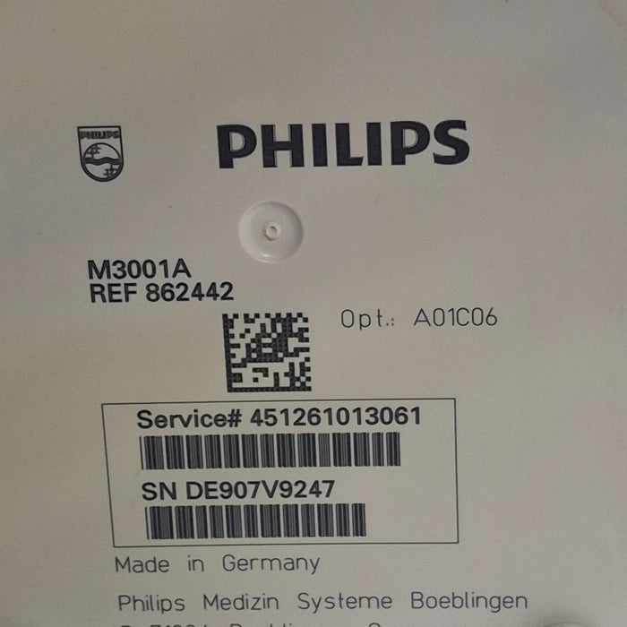 Philips M3001A-A01C06 Fast SpO2, NIBP, ECG, Temp, IBP MMS Module