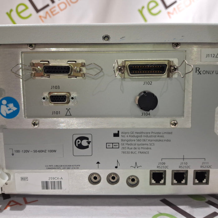 GE Healthcare Corometrics 250cx Series Model 259cx-a Fetal Monitor