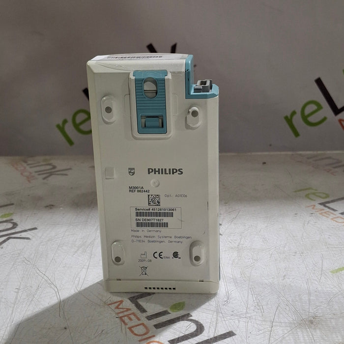 Philips M3001A-A01C06 Fast SpO2, NIBP, ECG, Temp, IBP MMS Module