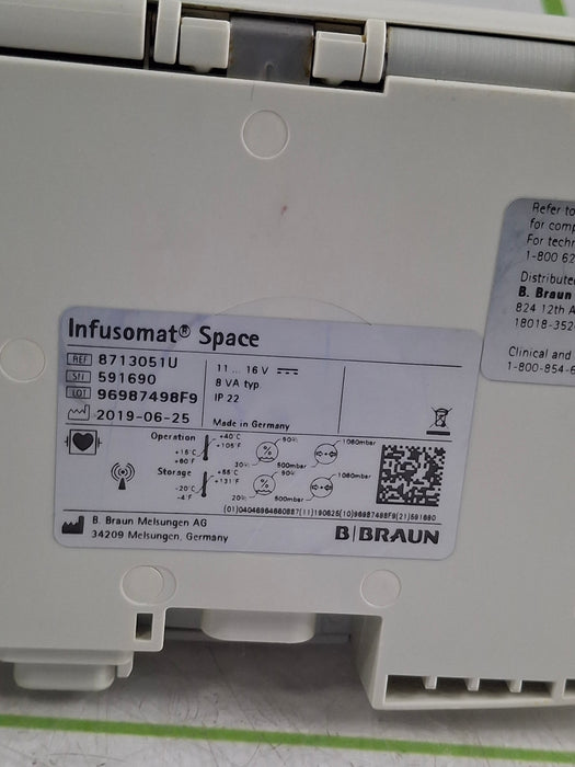 B. Braun Infusomat Space w/AC Adapter Infusion Pump