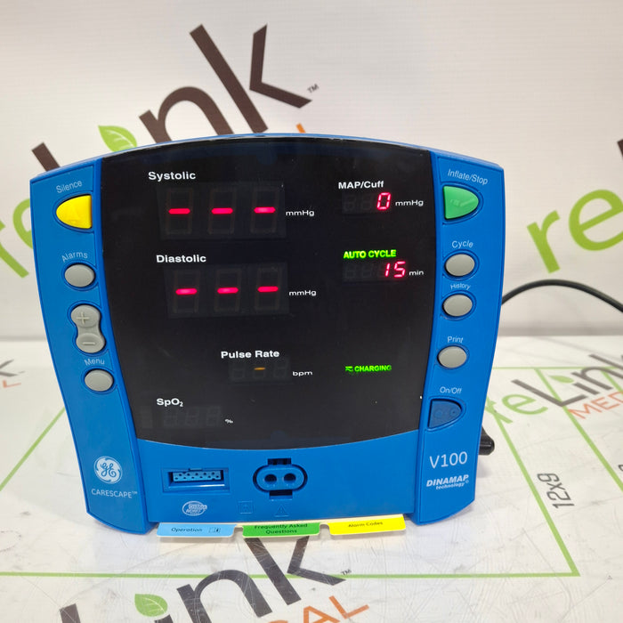 GE Healthcare Dinamap V100 - NIBP, SpO2 Vital Signs Monitor