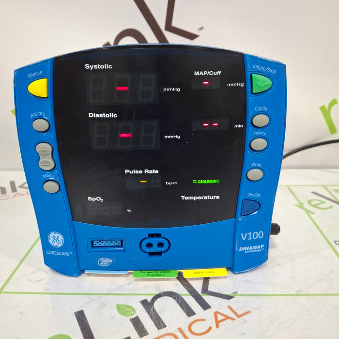 GE Healthcare Dinamap V100 - NIBP, SpO2 Vital Signs Monitor