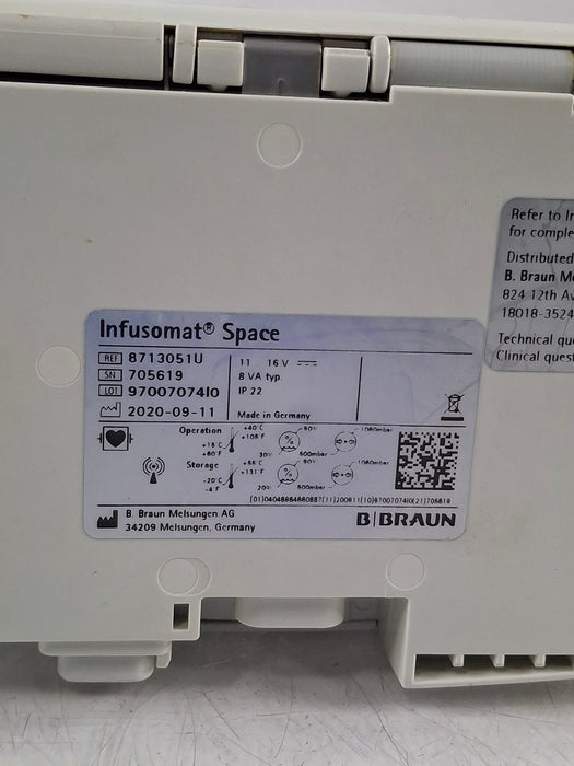 B. Braun Infusomat Space w/AC Adapter Infusion Pump