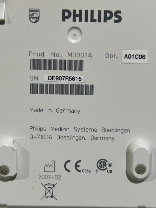 Philips M3001A-A01C06 Fast SpO2, NIBP, ECG, Temp, IBP MMS Module
