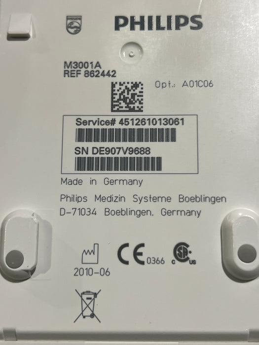 Philips M3001A-A01C06 Fast SpO2, NIBP, ECG, Temp, IBP MMS Module