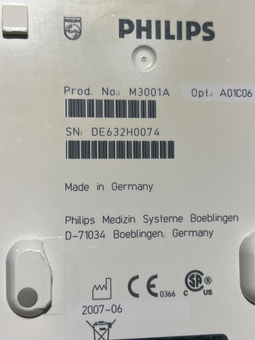 Philips M3001A-A01C06 Fast SpO2, NIBP, ECG, Temp, IBP MMS Module