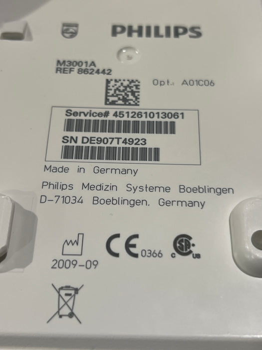 Philips M3001A-A01C06 Fast SpO2, NIBP, ECG, Temp, IBP MMS Module