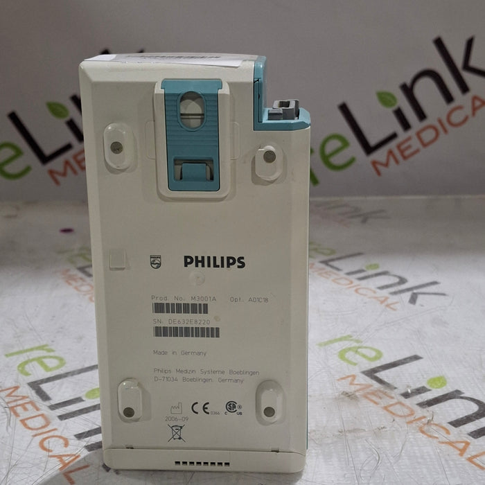 Philips M3001A-A01C18 Fast SpO2, NIBP, 12 lead ECG, Temp, IBP MMS Module