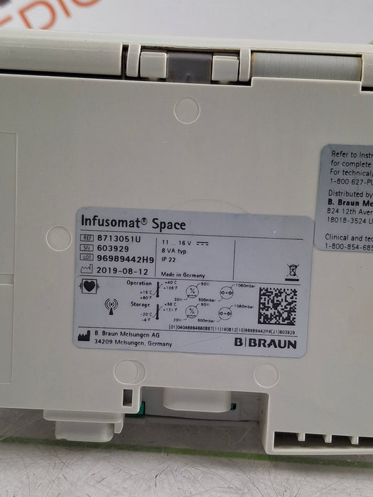 B. Braun Infusomat Space w/AC Adapter Infusion Pump