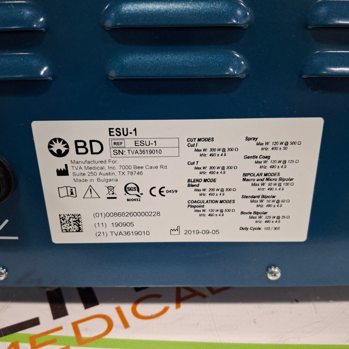Becton Dickinson Becton Dickinson ESU-1 Electrosurgical Unit Electrosurgical Units reLink Online