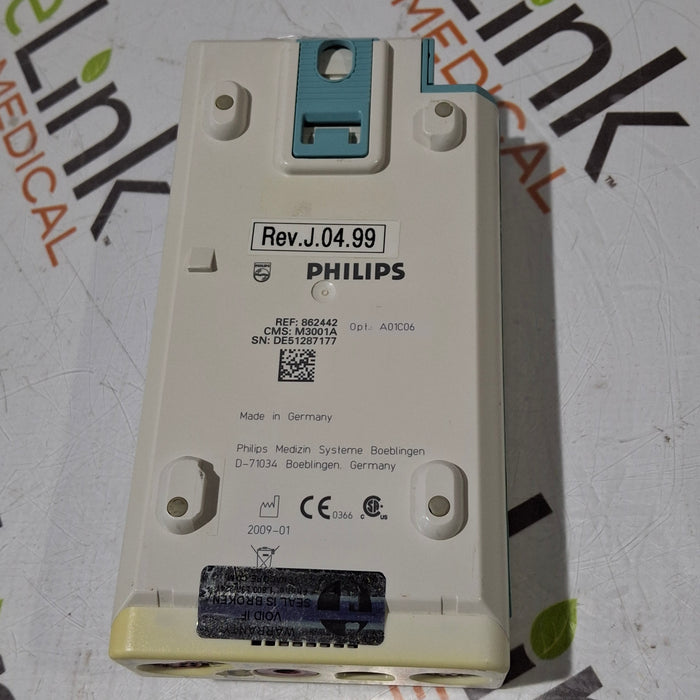 Philips M3001A-A01C06 Fast SpO2, NIBP, ECG, Temp, IBP MMS Module