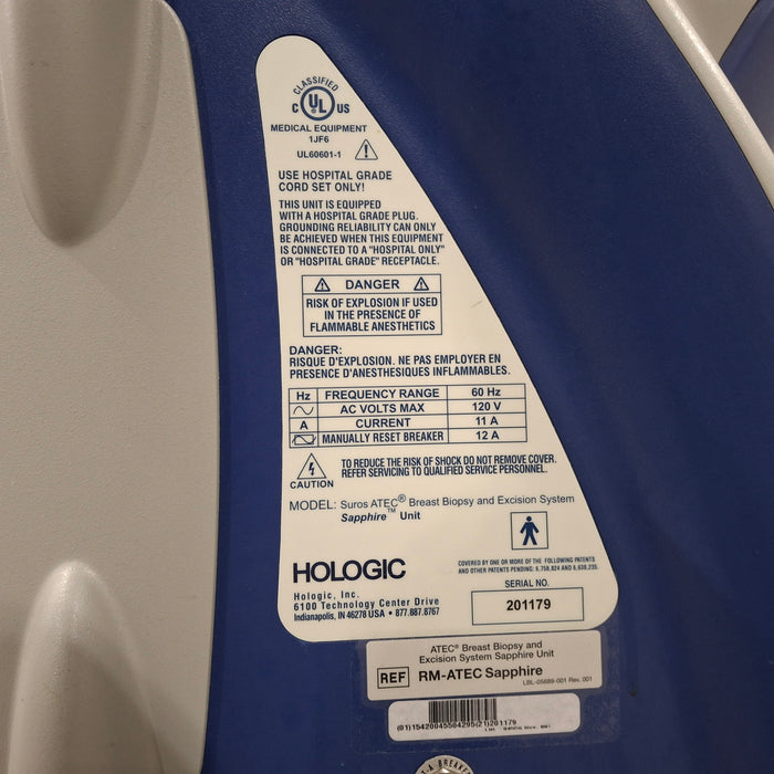 Hologic, Inc. Atec Sapphire breast biopsy machine