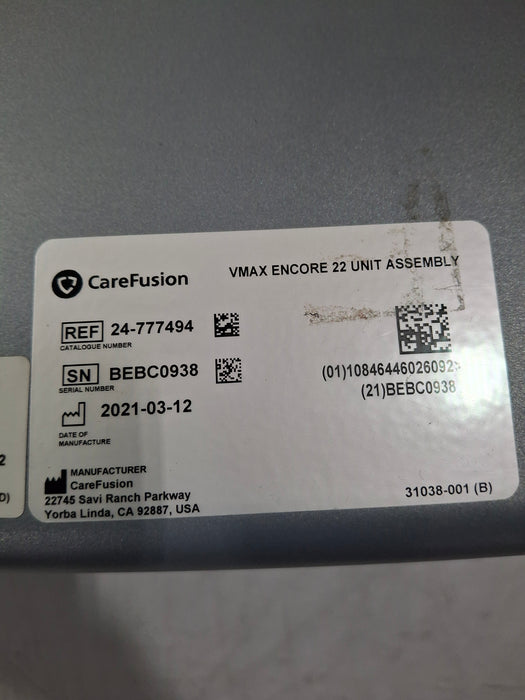CareFusion 24-777494 Vmax Encore 22 Analyzer Assembly