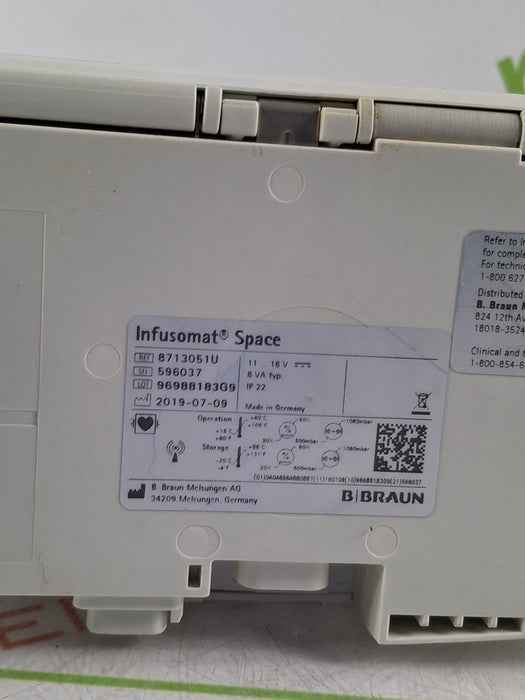 B. Braun Infusomat Space w/AC Adapter Infusion Pump