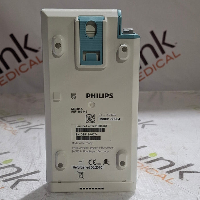 Philips M3001A-A01C06 Fast SpO2, NIBP, ECG, Temp, IBP MMS Module