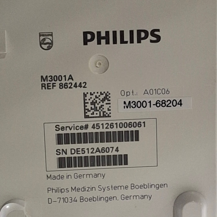 Philips M3001A-A01C06 Fast SpO2, NIBP, ECG, Temp, IBP MMS Module