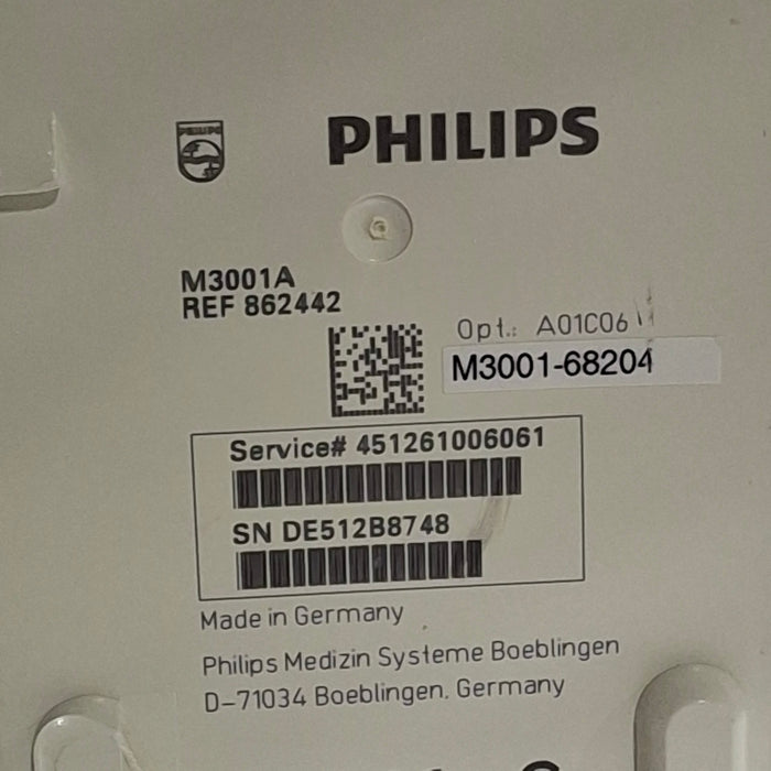 Philips M3001A-A01C06 Fast SpO2, NIBP, ECG, Temp, IBP MMS Module