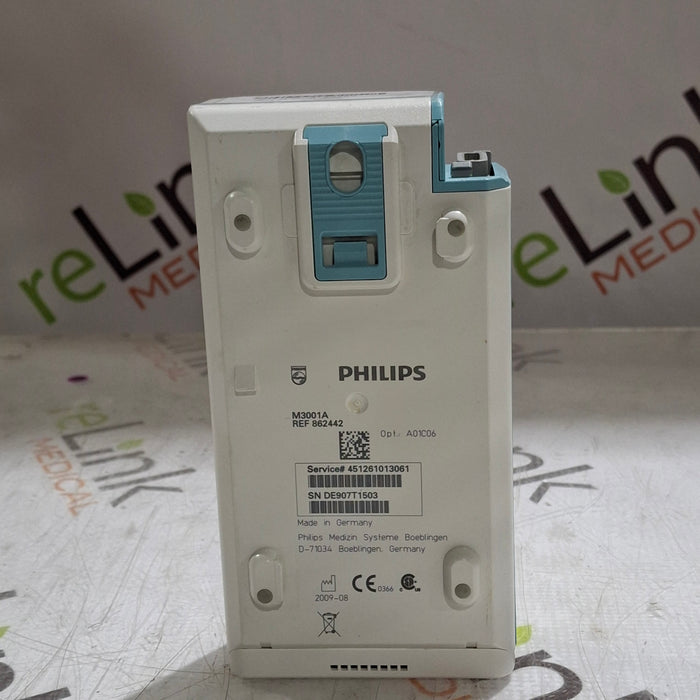 Philips M3001A-A01C06 Fast SpO2, NIBP, ECG, Temp, IBP MMS Module