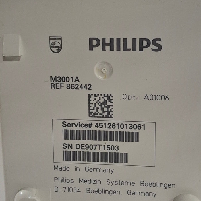 Philips M3001A-A01C06 Fast SpO2, NIBP, ECG, Temp, IBP MMS Module