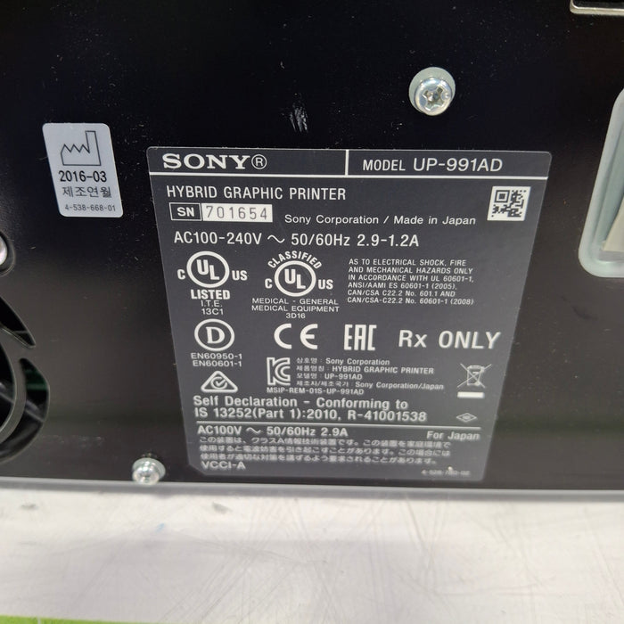 Sony Sony UP-991AD Hybrid Graphic Printer Surgical Equipment reLink Online