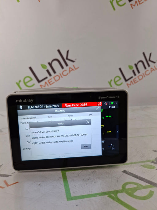 Mindray Mindray Benevision N1 Transport Patient Monitor Patient Monitors reLink Online