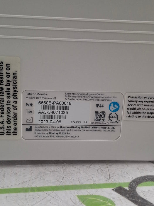 Mindray Benevision N1 Transport Patient Monitor