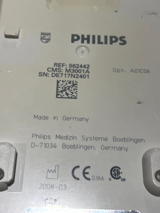 Philips M3001A-A01C06 Fast SpO2, NIBP, ECG, Temp, IBP MMS Module