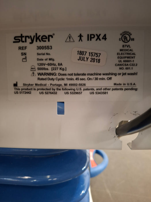 Stryker Secure III 3005 Hospital Bed
