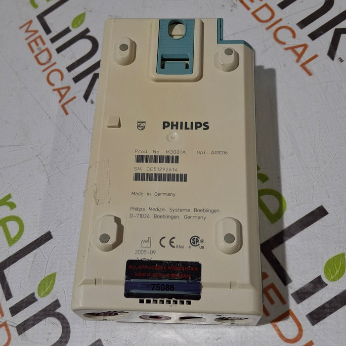 Philips M3001A-A01C06 Fast SpO2, NIBP, ECG, Temp, IBP MMS Module