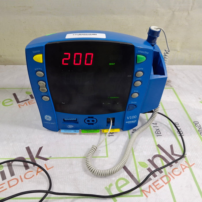GE Healthcare GE Healthcare Dinamap V100 - NIBP, SpO2, Temp Vital Signs Monitor Patient Monitors reLink Online