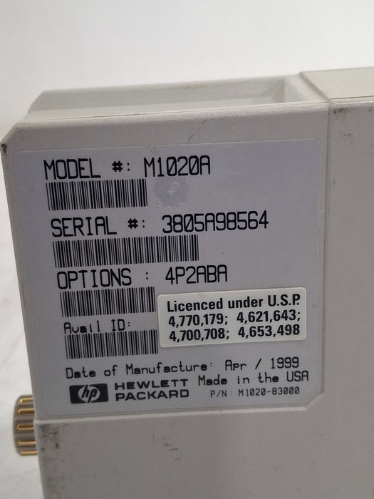 Hewlett Packard M1020A SpO2/PLETH Single Parameter Module