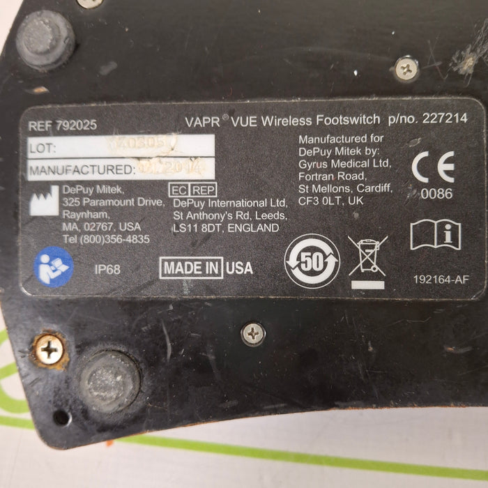 DePuy VAPR VUE Wireless Footswitch