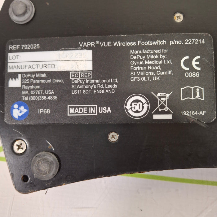 DePuy VAPR VUE Wireless Footswitch
