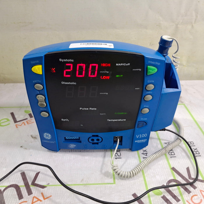 GE Healthcare Dinamap V100 - NIBP, SpO2, Temp Vital Signs Monitor