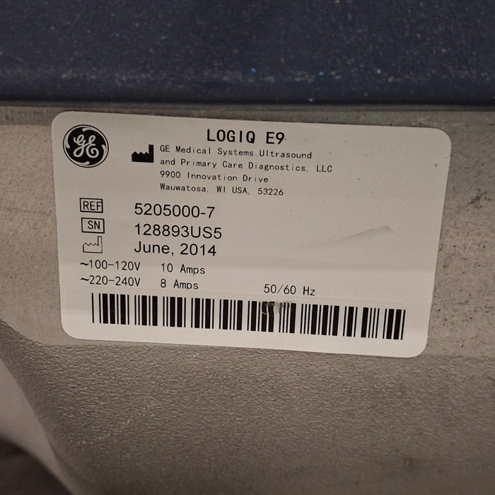 GE Healthcare Logiq E9 Ultrasound