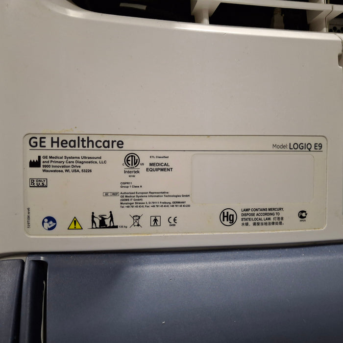 GE Healthcare Logiq E9 Ultrasound